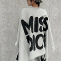 Dior Scarves Designer Letter cloak Wool Cashmere D63412