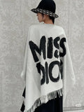 Dior Scarves Designer Letter cloak Wool Cashmere D63412