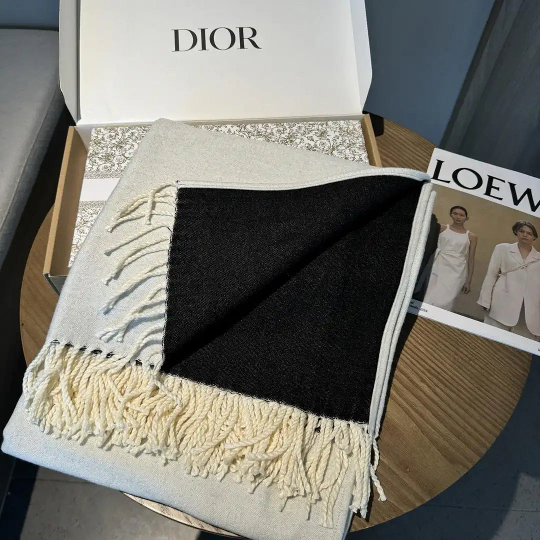 Dior Scarves Designer Letter cloak Wool Cashmere D63412