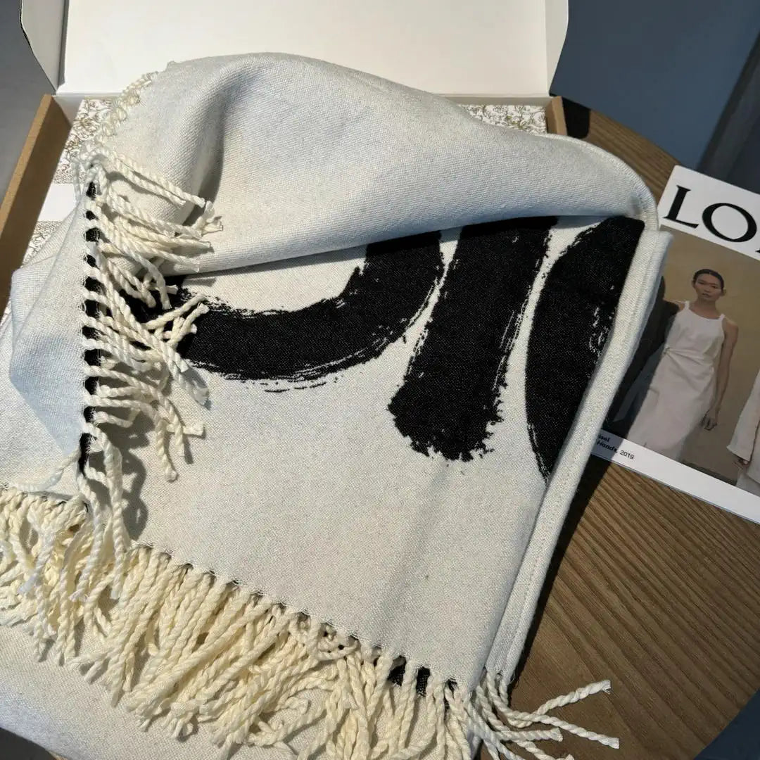 Dior Scarves Designer Letter cloak Wool Cashmere D63412