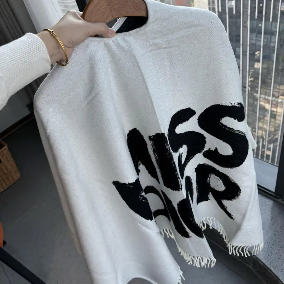 Dior Scarves Designer Letter cloak Wool Cashmere D63412