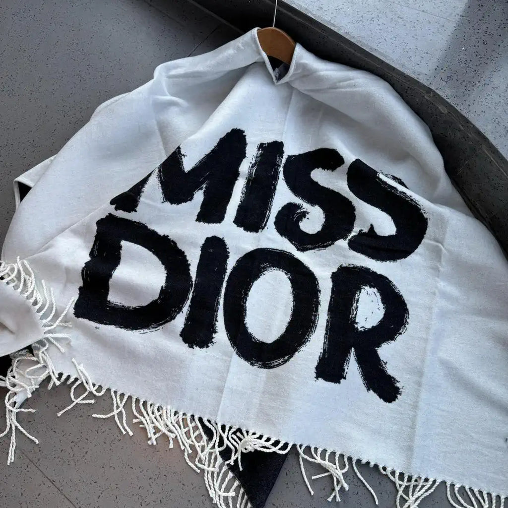 Dior Scarves Designer Letter cloak Wool Cashmere D63412
