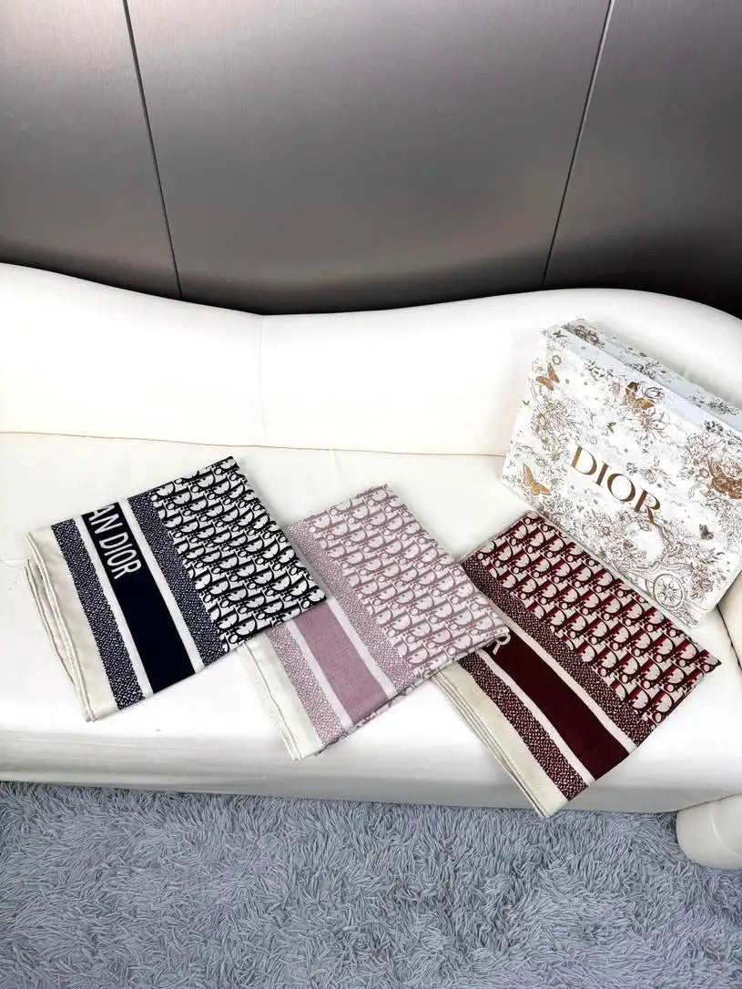 Dior Scarves Designer Obique Jacquard Scarf D63301