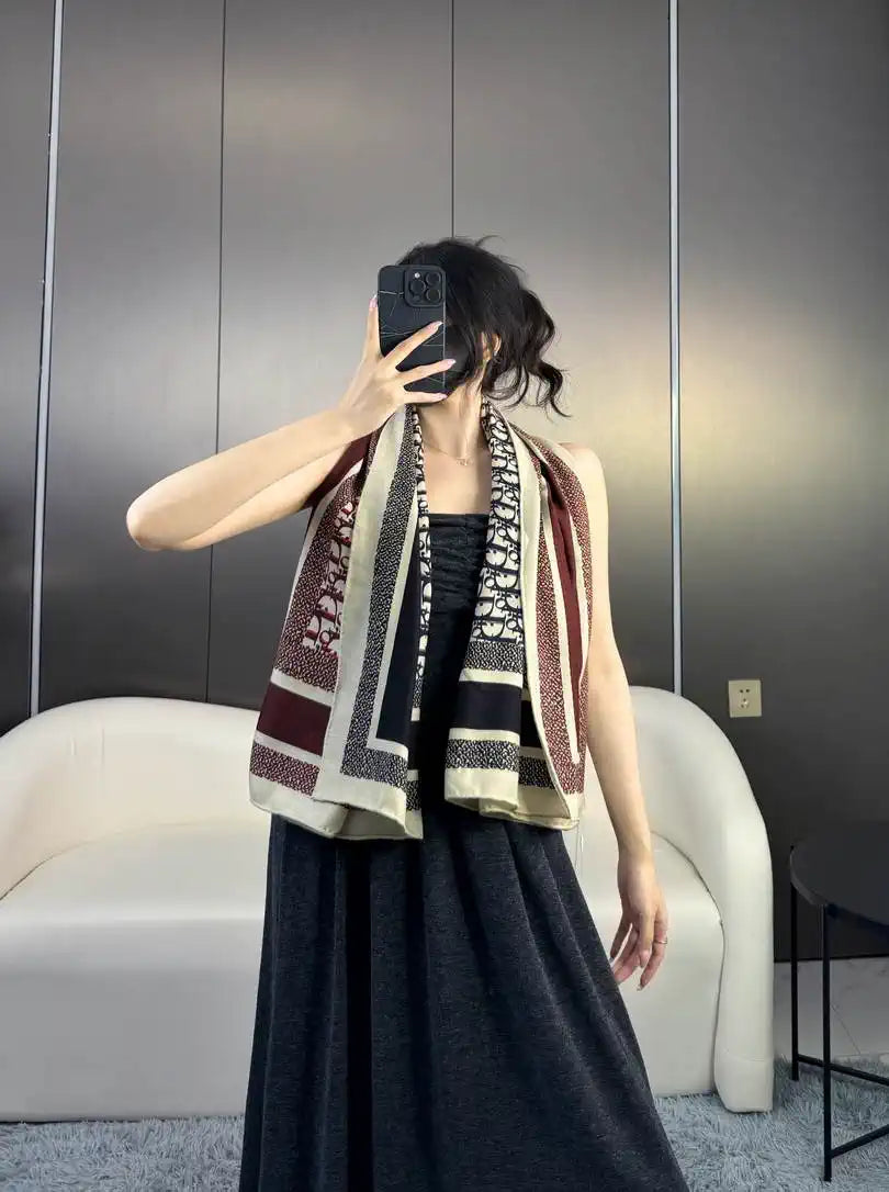 Dior Scarves Designer Obique Jacquard Scarf D63301
