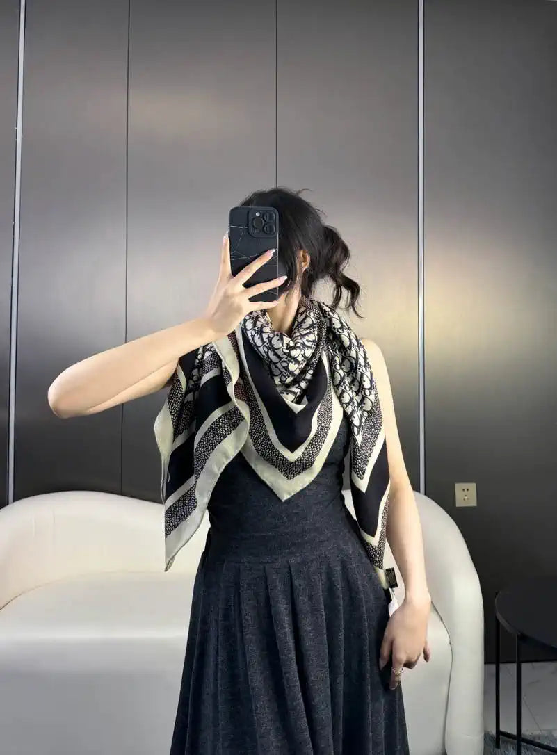 Dior Scarves Designer Obique Jacquard Scarf D63301