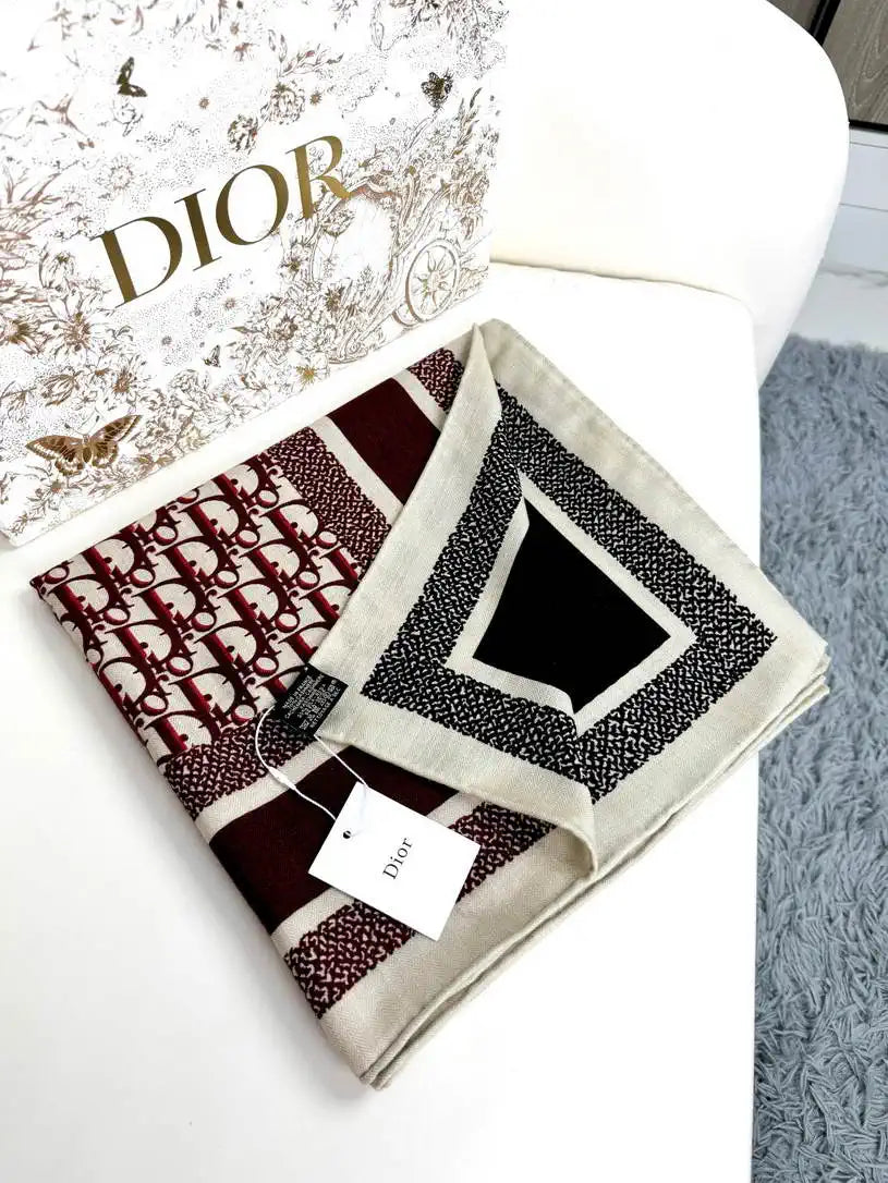 Dior Scarves Designer Obique Jacquard Scarf D63302