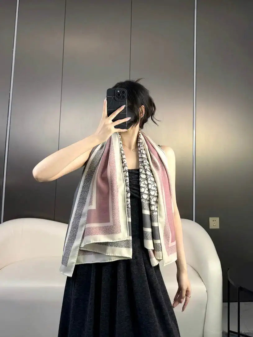 Dior Scarves Designer Obique Jacquard Scarf D63303