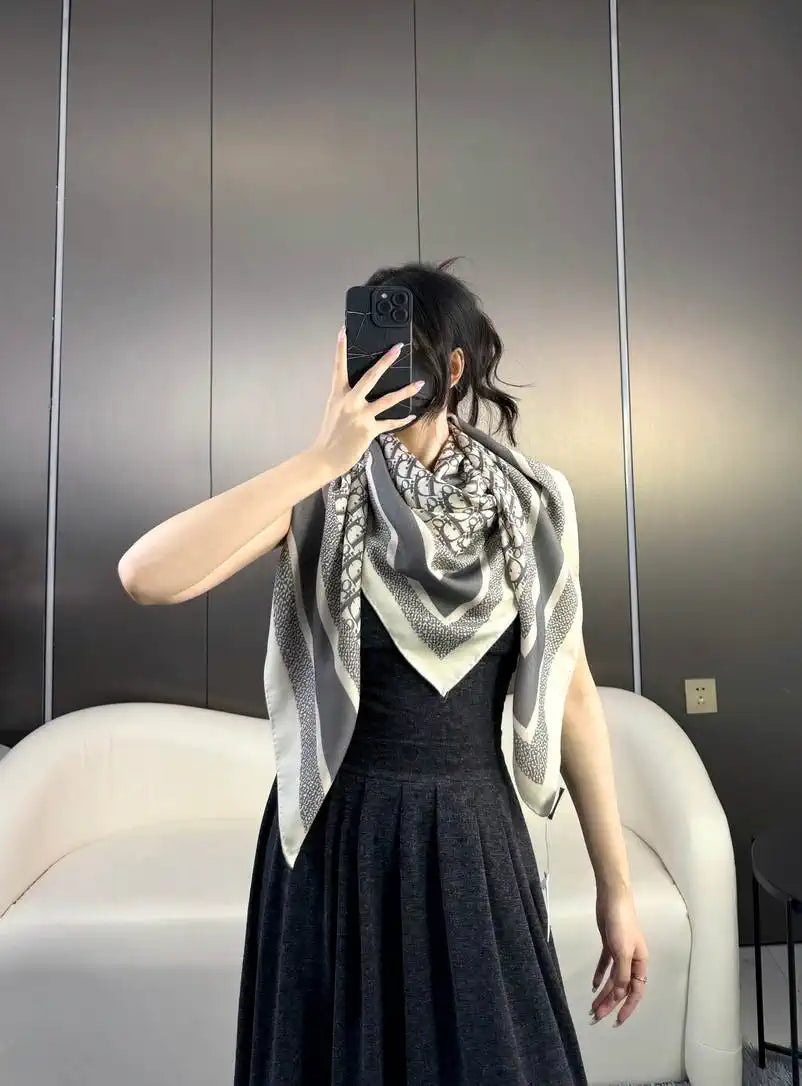 Dior Scarves Designer Obique Jacquard Scarf D63303