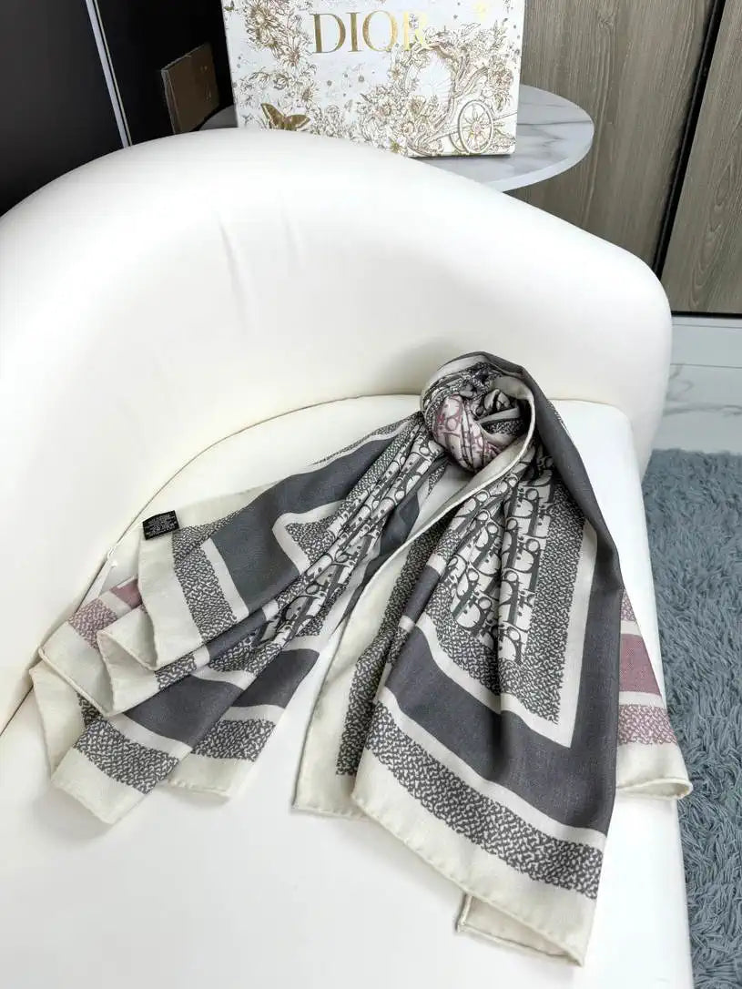 Dior Scarves Designer Obique Jacquard Scarf D63303