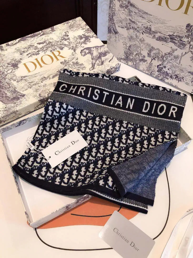 Dior Scarves Designer Scarf  Cashmere knitted D63400