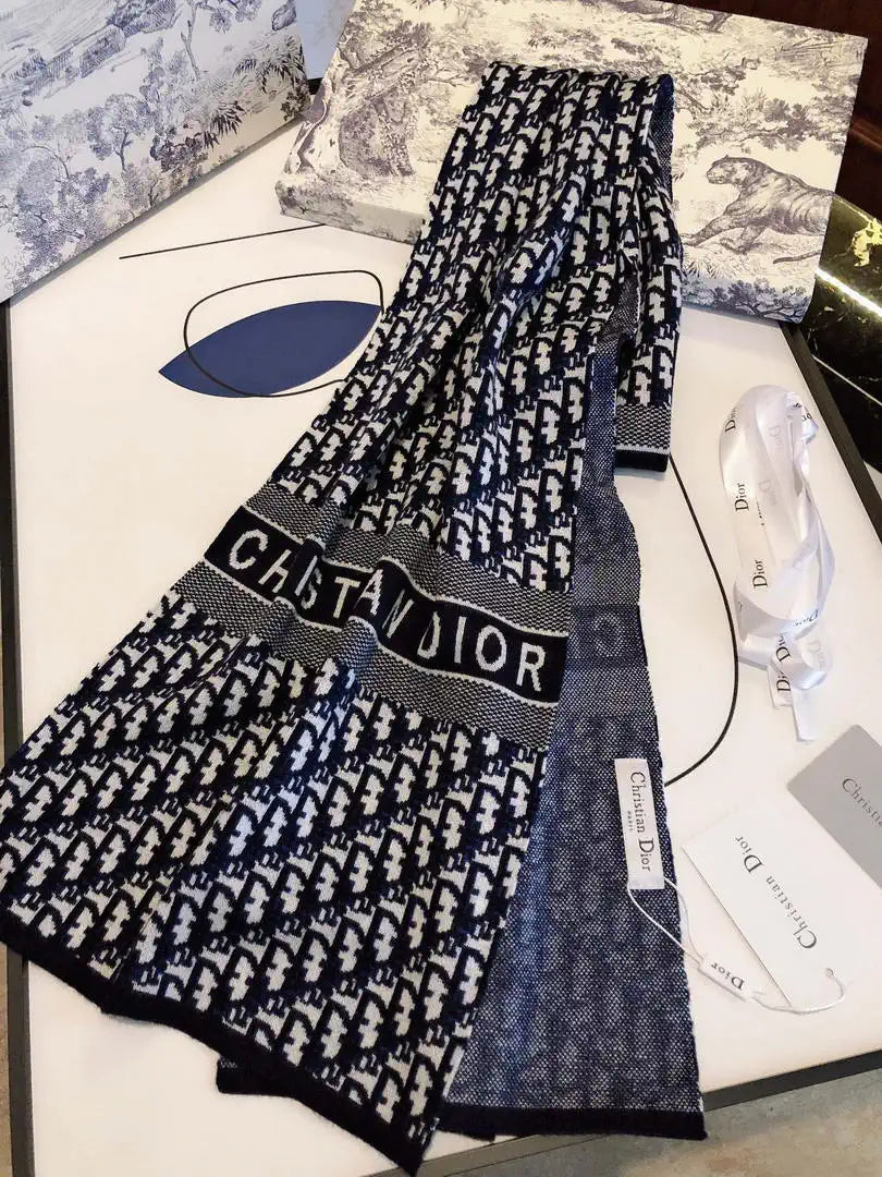 Dior Scarves Designer Scarf  Cashmere knitted D63400