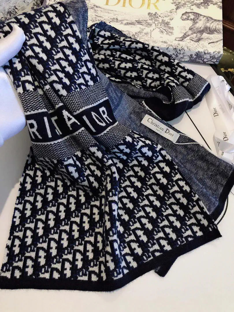 Dior Scarves Designer Scarf  Cashmere knitted D63400