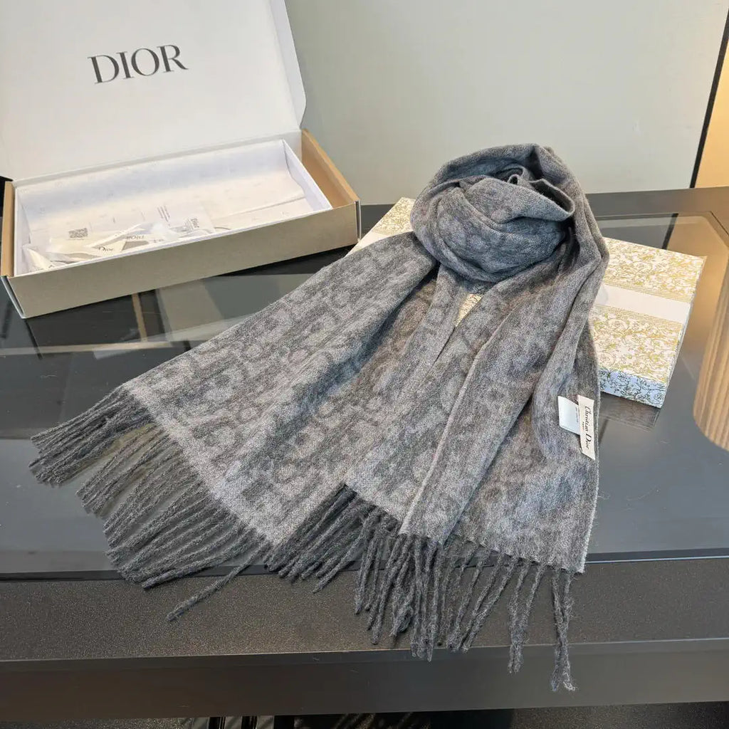 Dior Scarves Designer Scarf  Cashmere knitted D63401