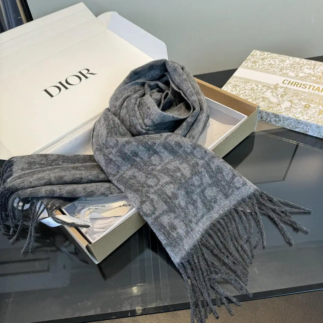 Dior Scarves Designer Scarf  Cashmere knitted D63401