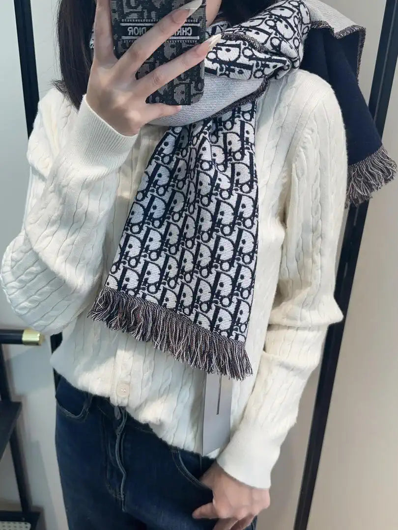 Dior Scarves Designer Scarf  Cashmere D63403