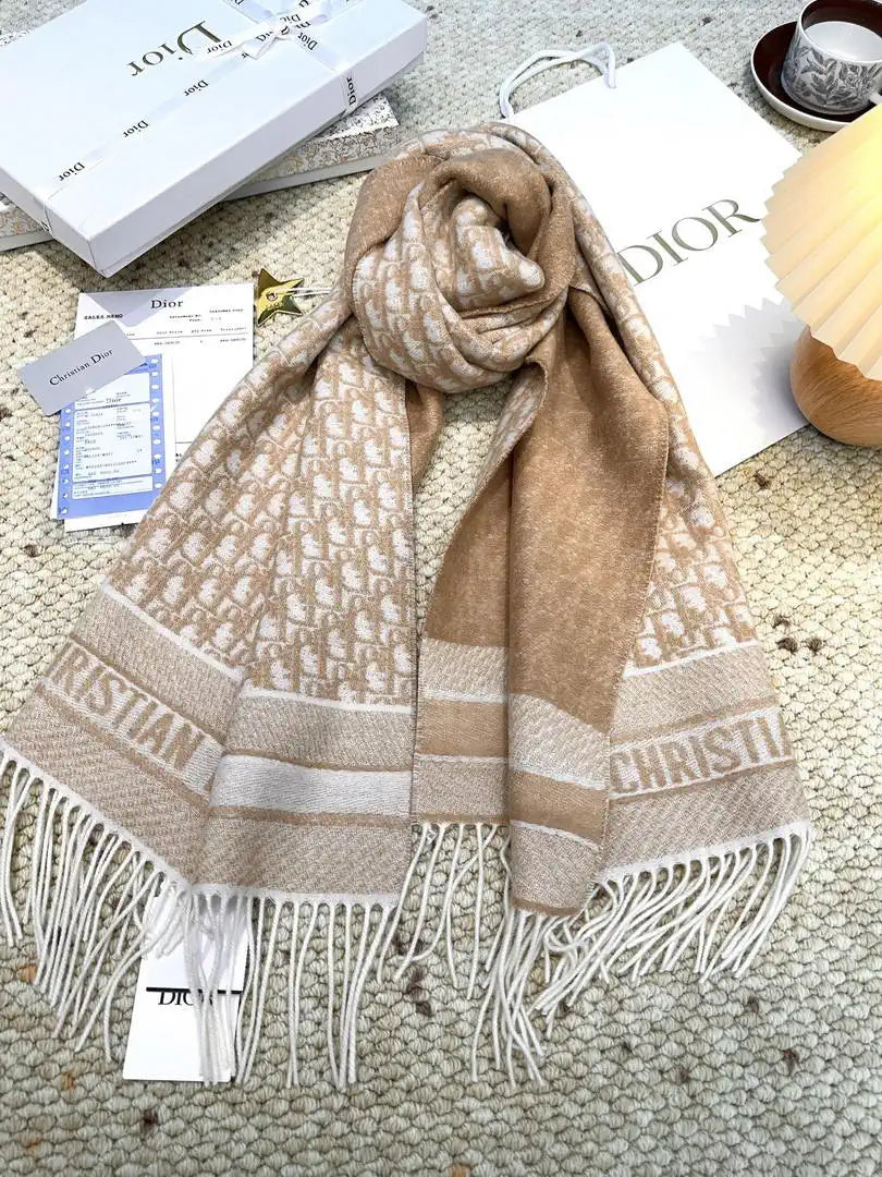 Dior Scarves Designer Scarf  Cashmere D63404