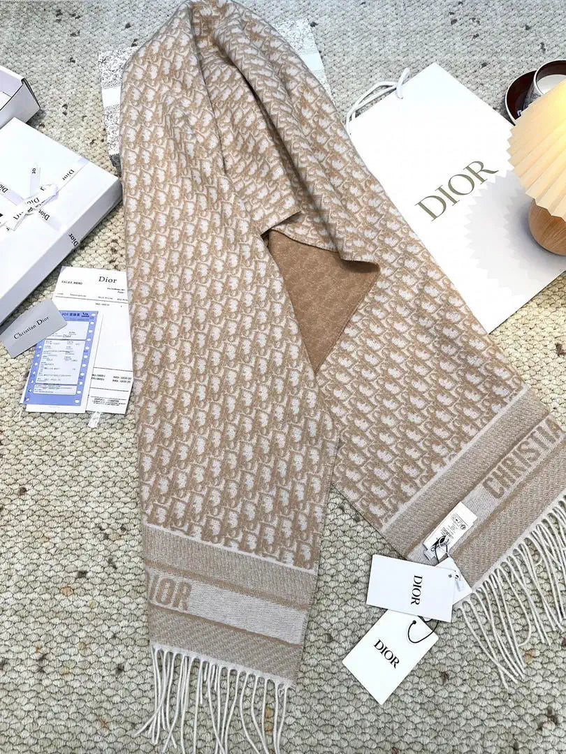 Dior Scarves Designer Scarf  Cashmere D63404