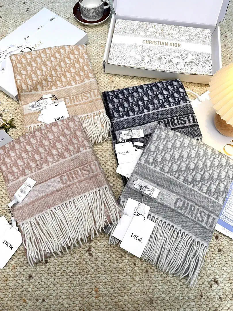 Dior Scarves Designer Scarf  Cashmere D63404