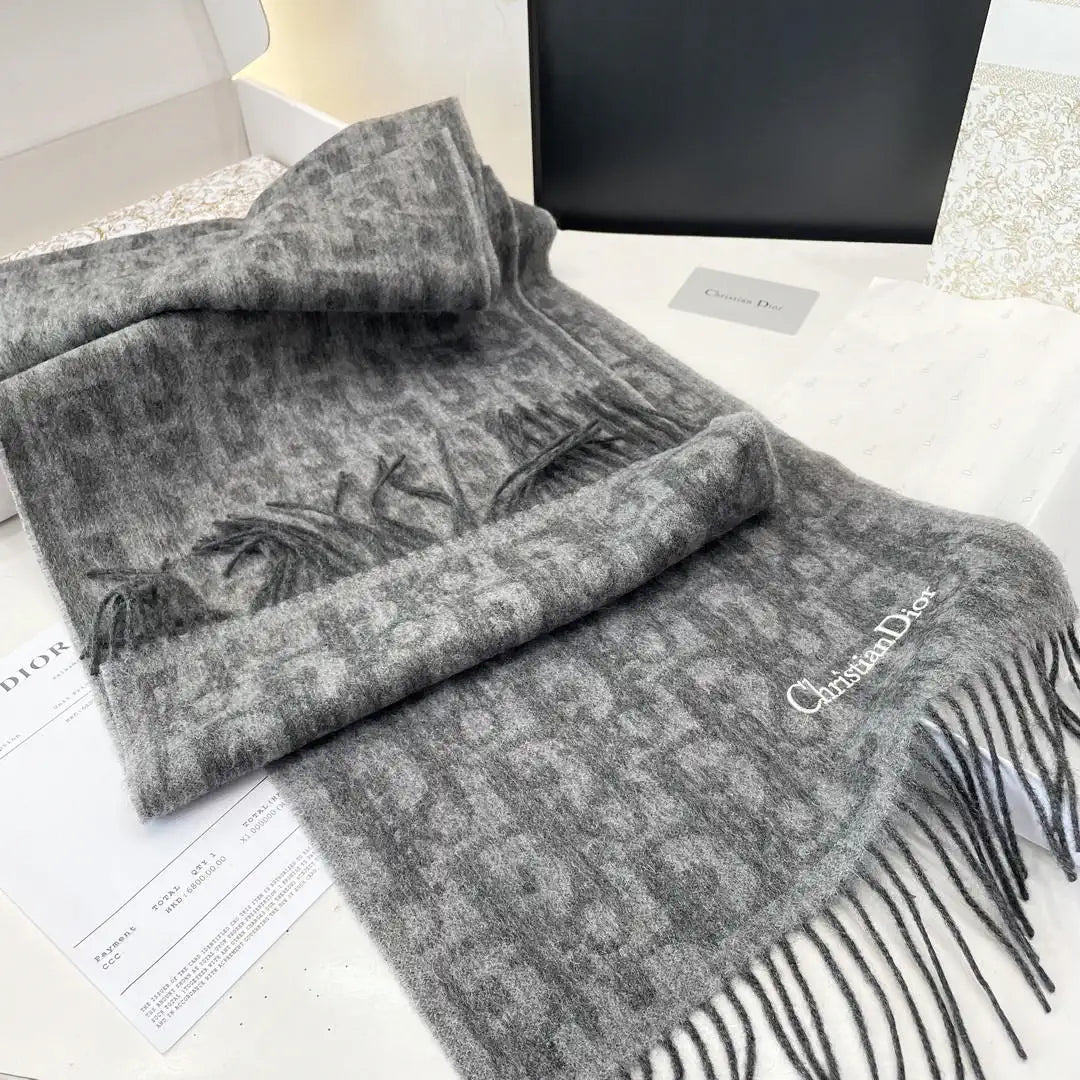Dior Scarves Designer Scarf  Cashmere D63407