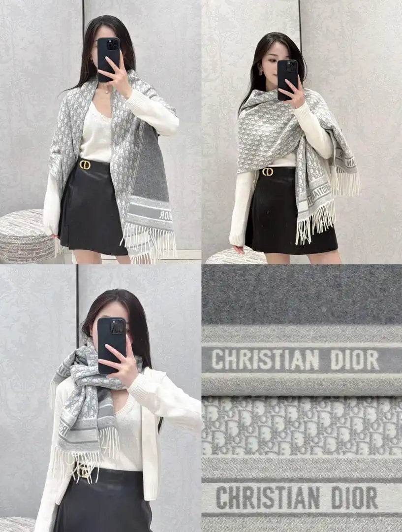 Dior Scarves Designer Scarf  Cashmere D63407