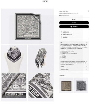 Dior Scarves Designer Scarf D63298 - Default Title - View 8