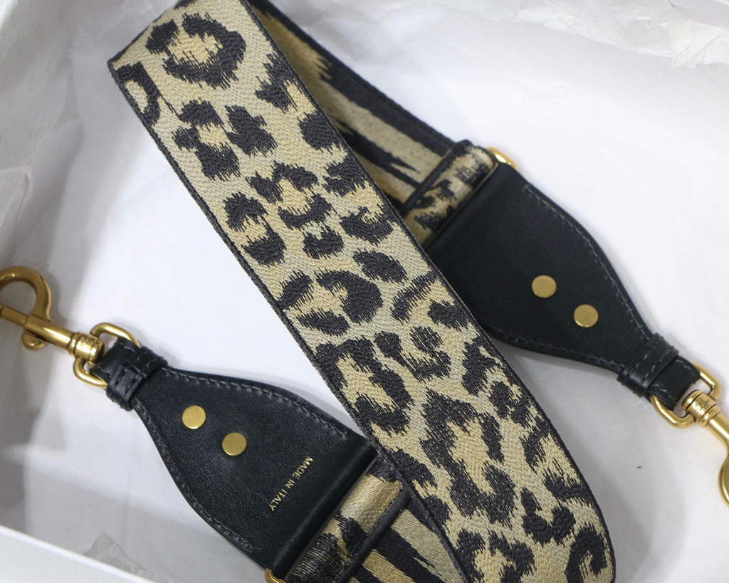 Dior Shoulder strap with ring Dior Strap  S8552 Beige Multicolor Mizza Embroidery