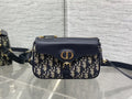 Dior Small 30 Montaigne Pocket Bag Blue Dior Oblique Jacquard and Smooth Calfskin M4600