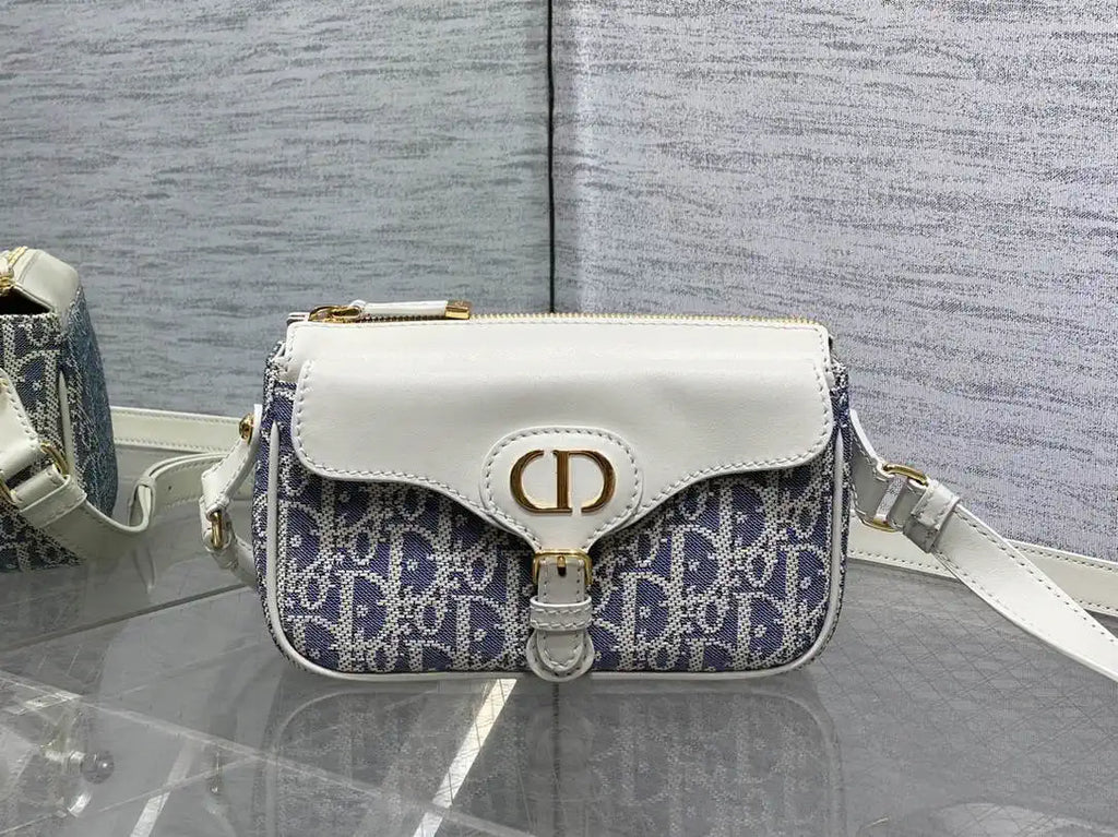 Dior Small 30 Montaigne Pocket Bag Dior Oblique Chambray Light Blue M4600