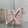 Dior Small D-Motion Bag Macrocannage Lambskin M2851 Powder Pink