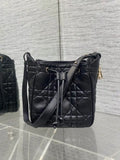 Dior Small D-Motion Bag Macrocannage Lambskin M2851 Black