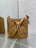 Dior Small D-Motion Bag Macrocannage Lambskin M2851 Caramel