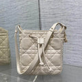 Dior Small D-Motion Bag Macrocannage Lambskin M2851 Ivory