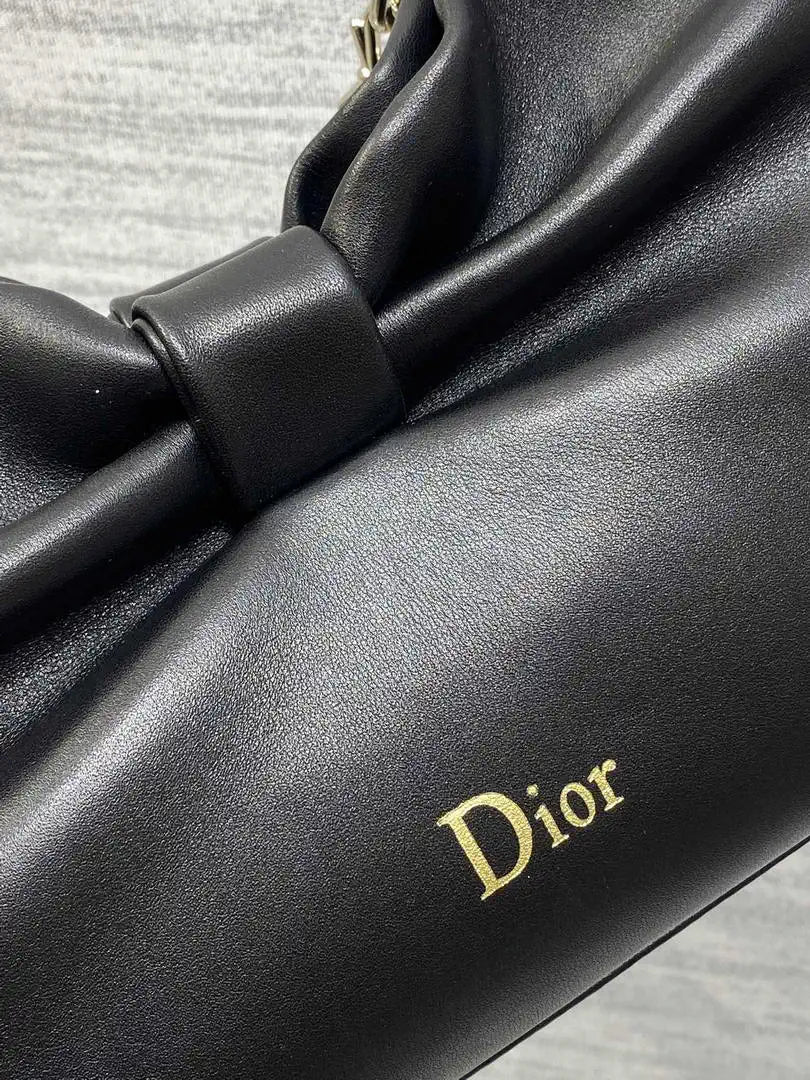 Dior Small Dior Bow Bag Lambskin M0715 Black