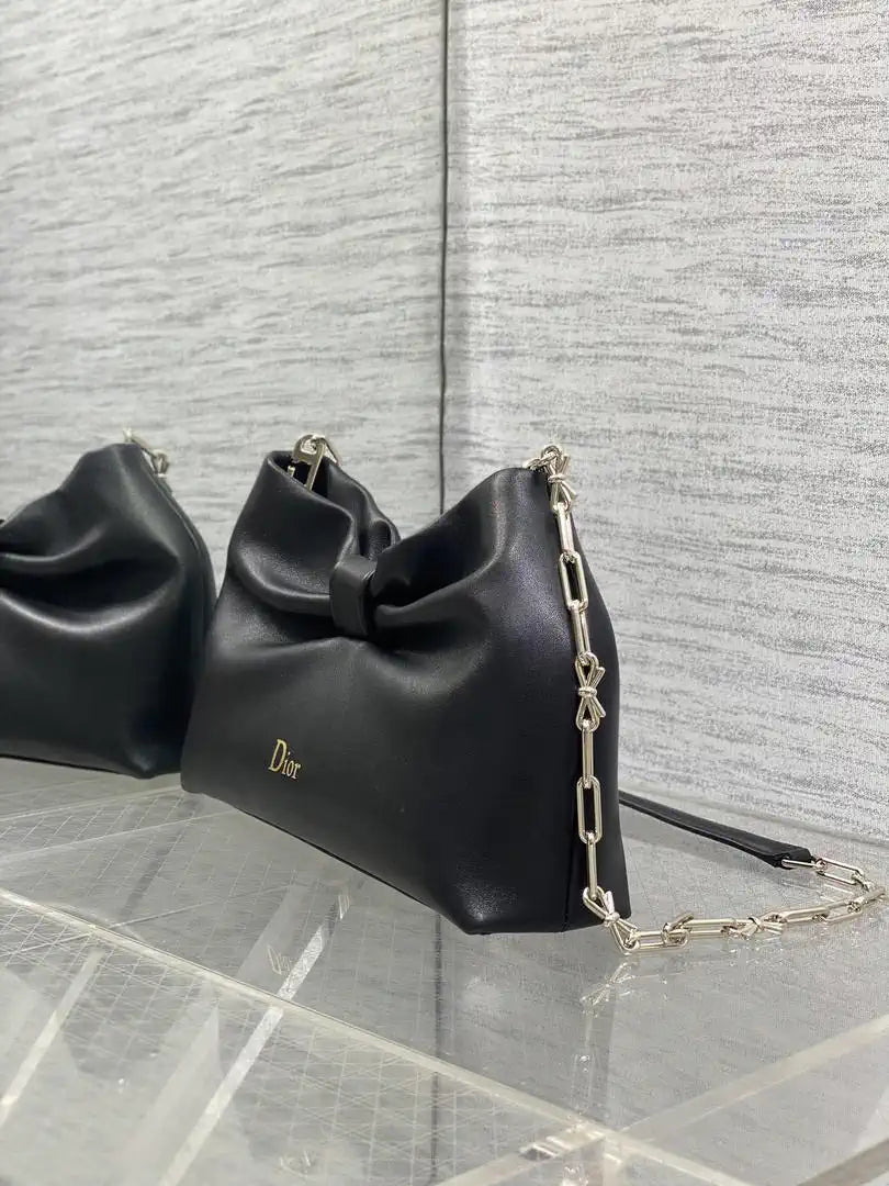 Dior Small Dior Bow Bag Lambskin M0715 Black