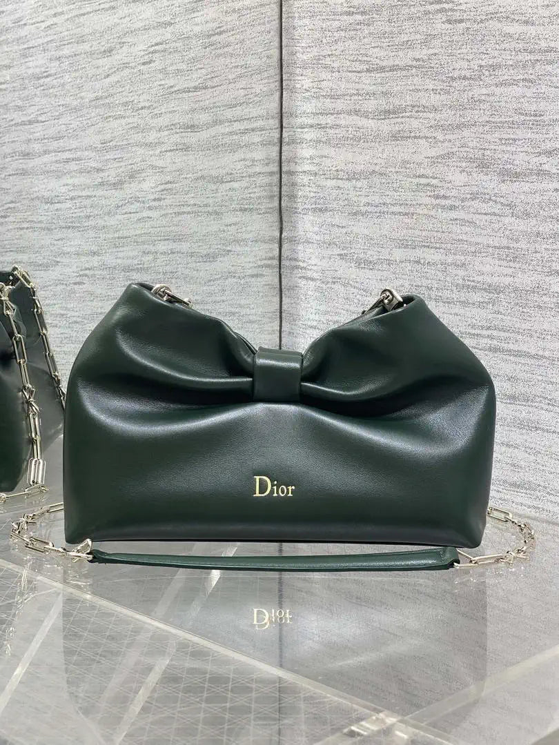 Dior Small Dior Bow Bag Lambskin M0715 Green