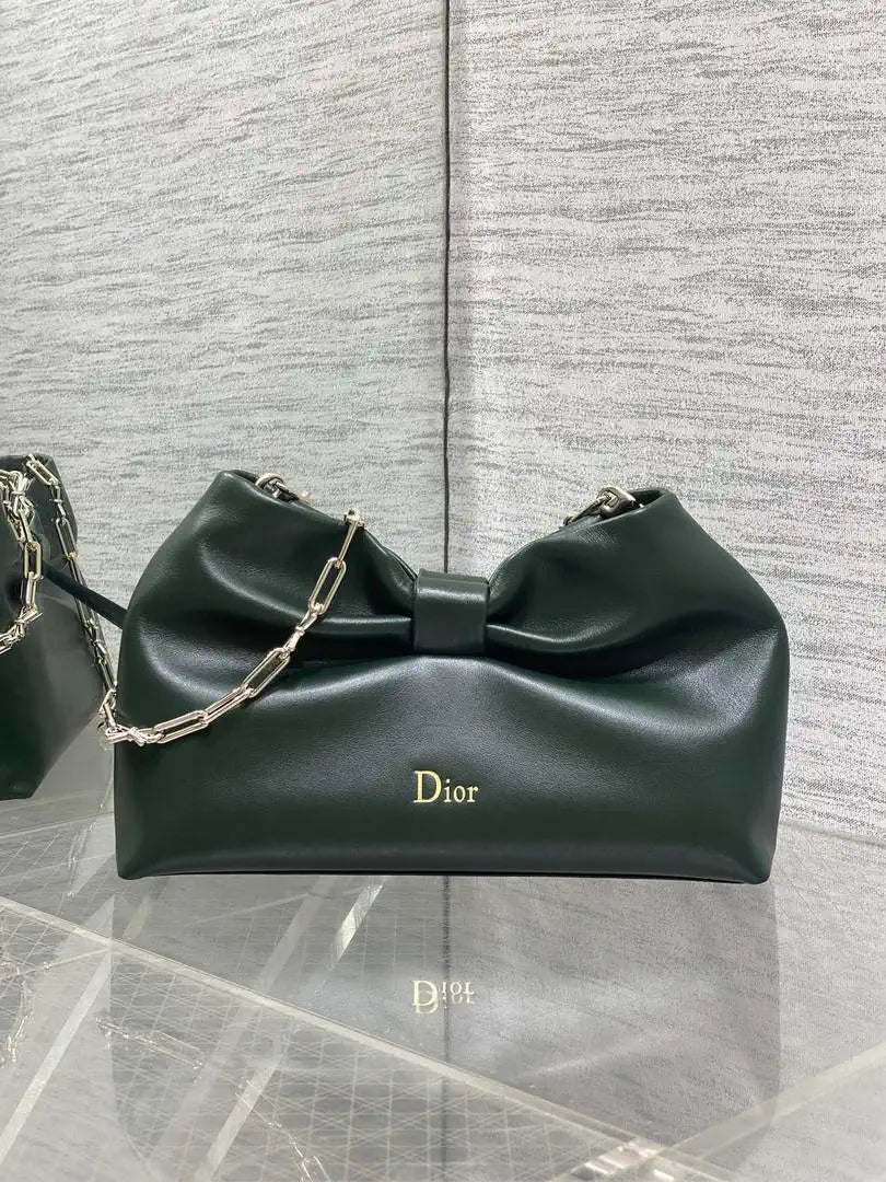 Dior Small Dior Bow Bag Lambskin M0715 Green
