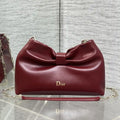 Dior Small Dior Bow Bag Lambskin M0715 Wine Red