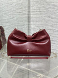 Dior Small Dior Bow Bag Lambskin M0715 Wine Red