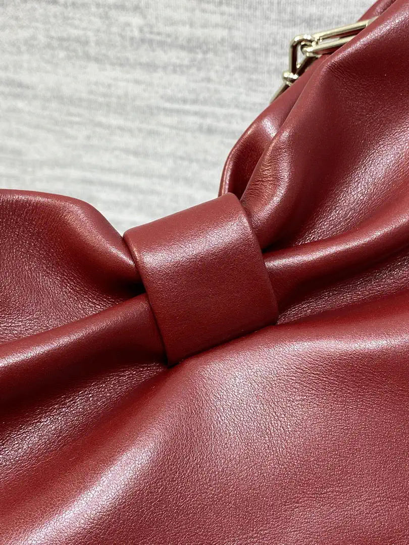 Dior Small Dior Bow Bag Lambskin M0715 Wine Red