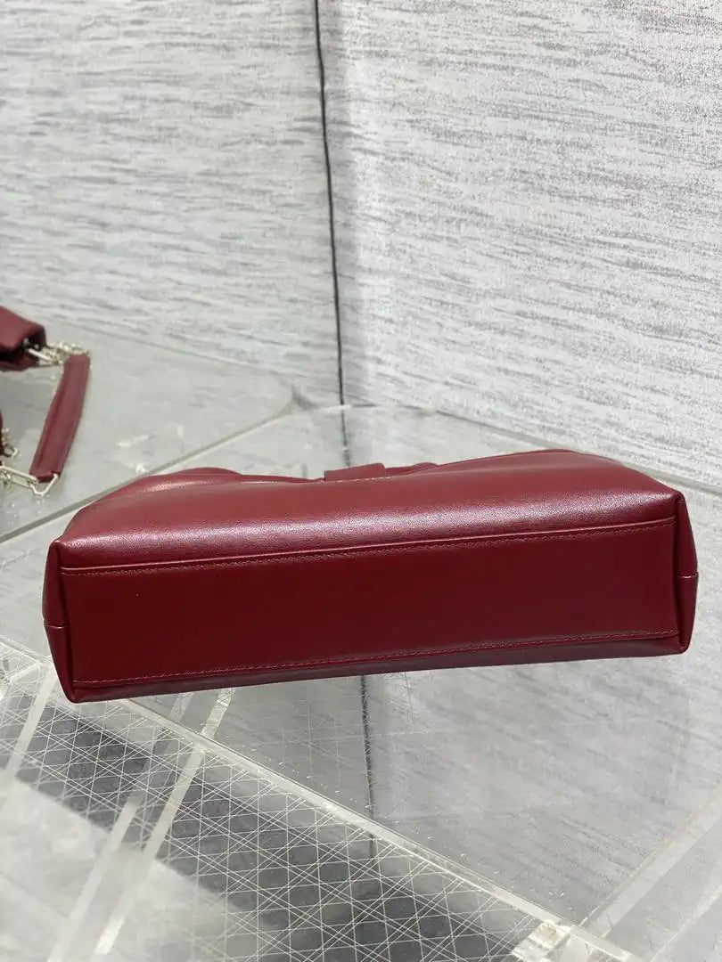 Dior Small Dior Bow Bag Lambskin M0715 Wine Red
