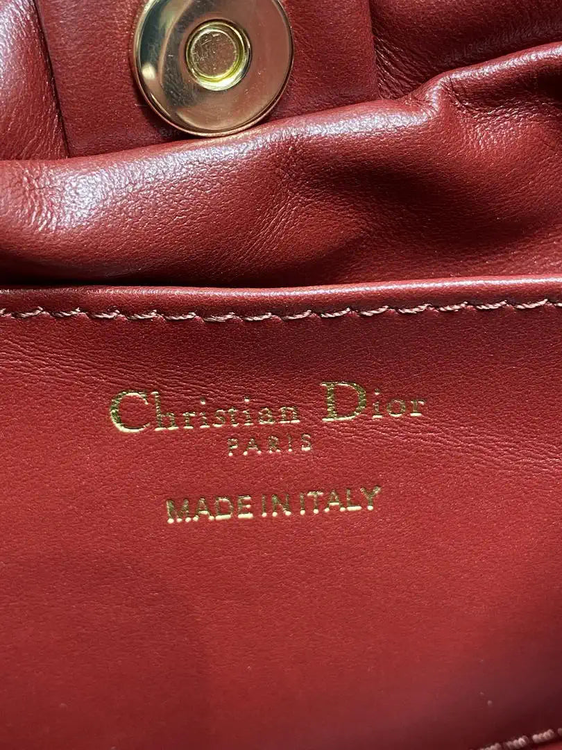 Dior Small Dior Bow Bag Lambskin M0715 Wine Red