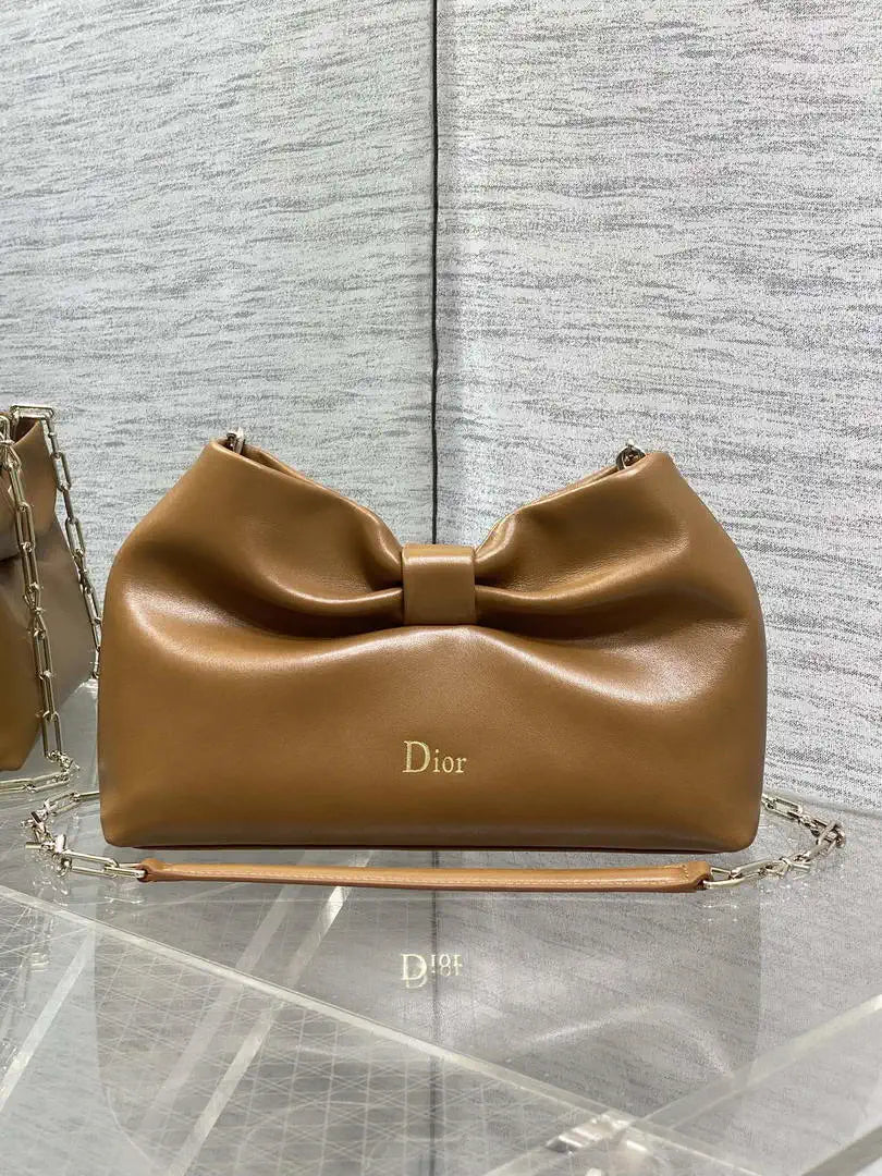 Dior Small Dior Bow Bag Lambskin M0715 Brown