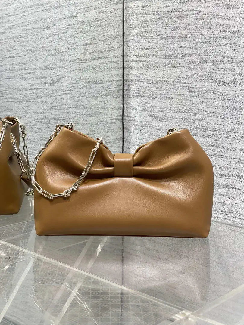 Dior Small Dior Bow Bag Lambskin M0715 Brown
