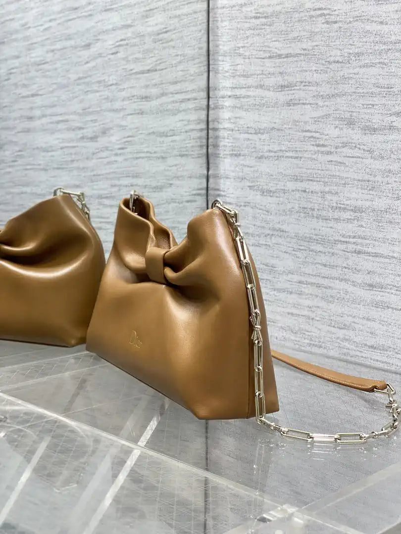 Dior Small Dior Bow Bag Lambskin M0715 Brown