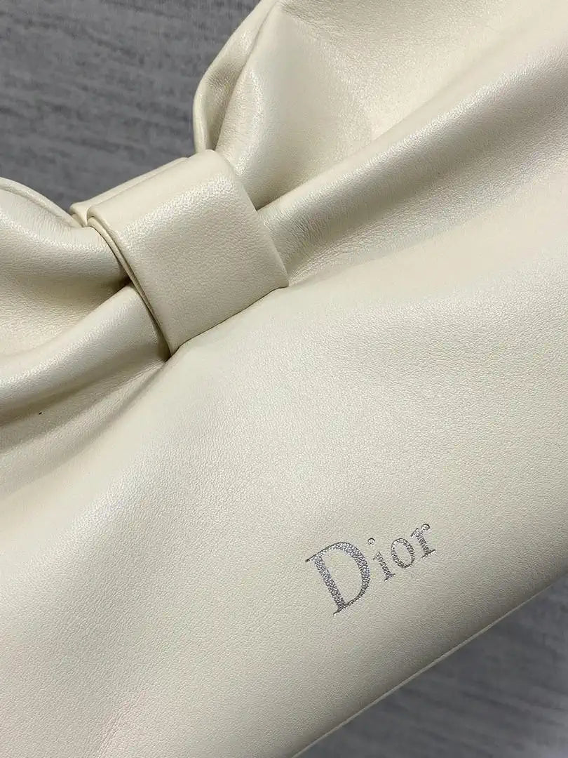 Dior Small Dior Bow Bag Lambskin M0715 White