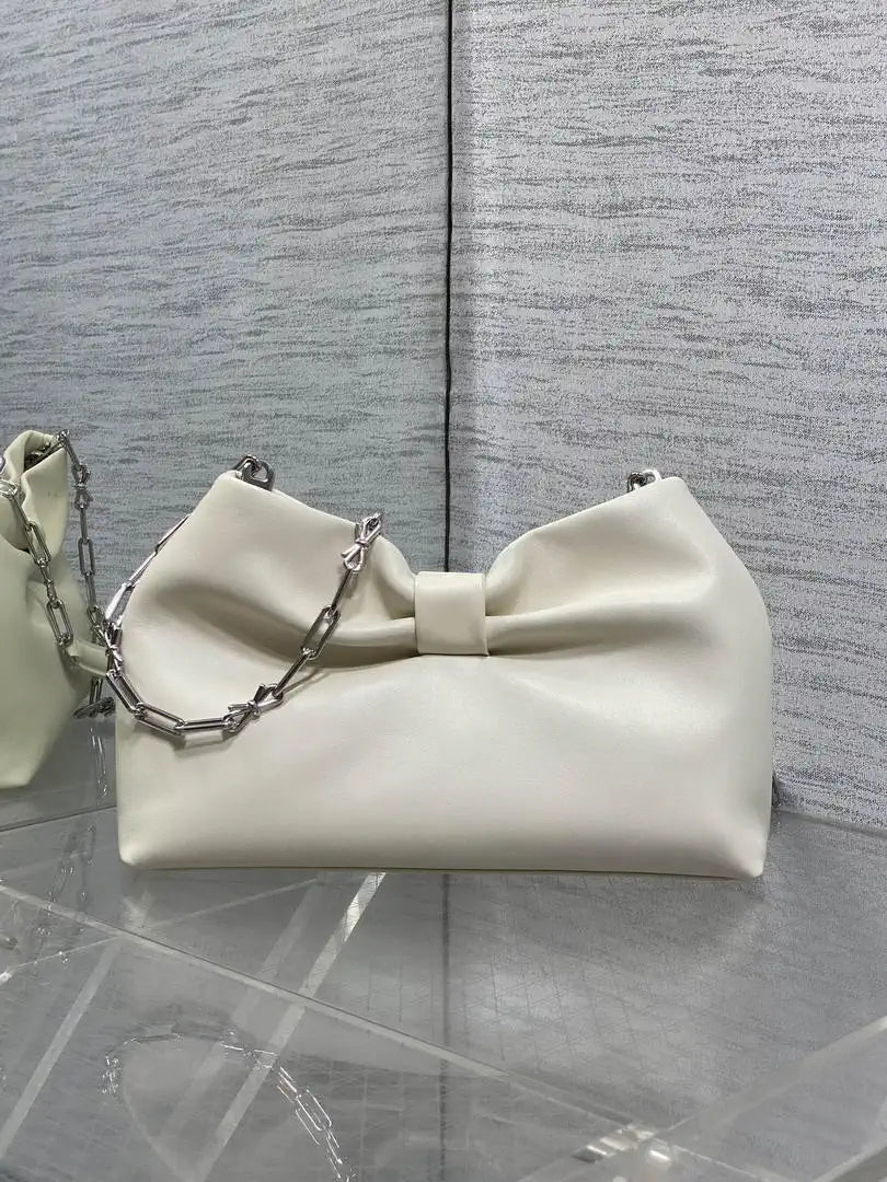 Dior Small Dior Bow Bag Lambskin M0715 White