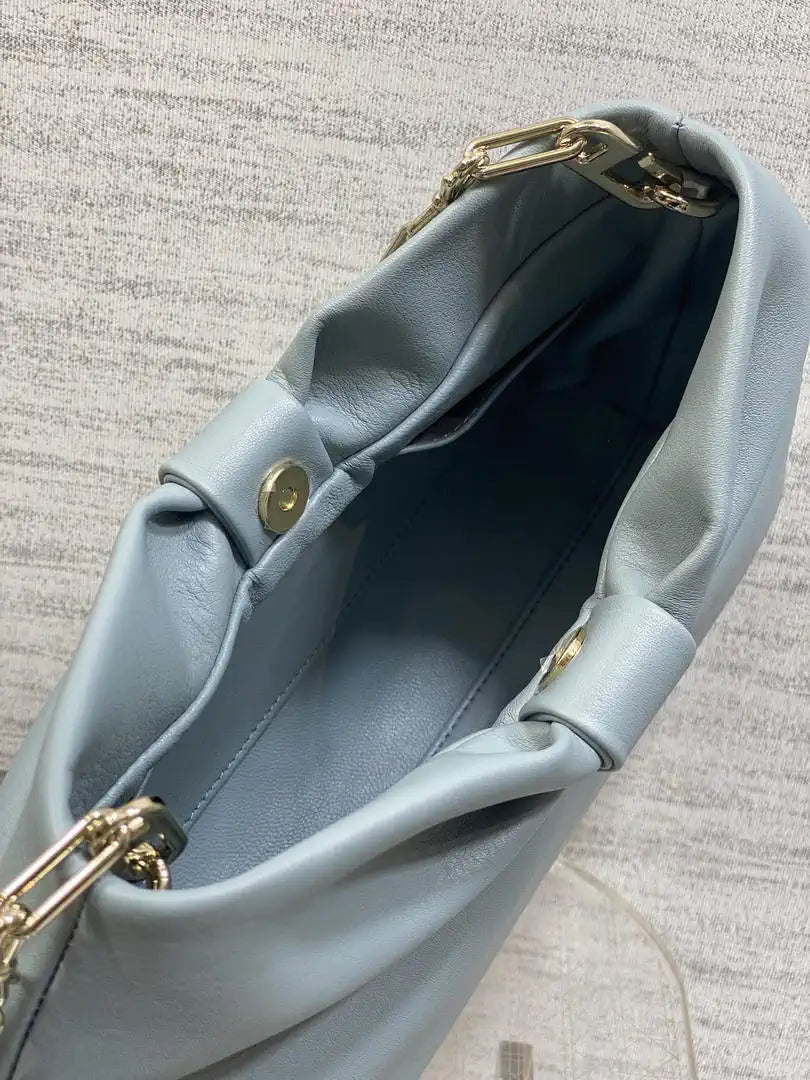 Dior Small Dior Bow Bag Bleu Tourmaline Lambskin M0715