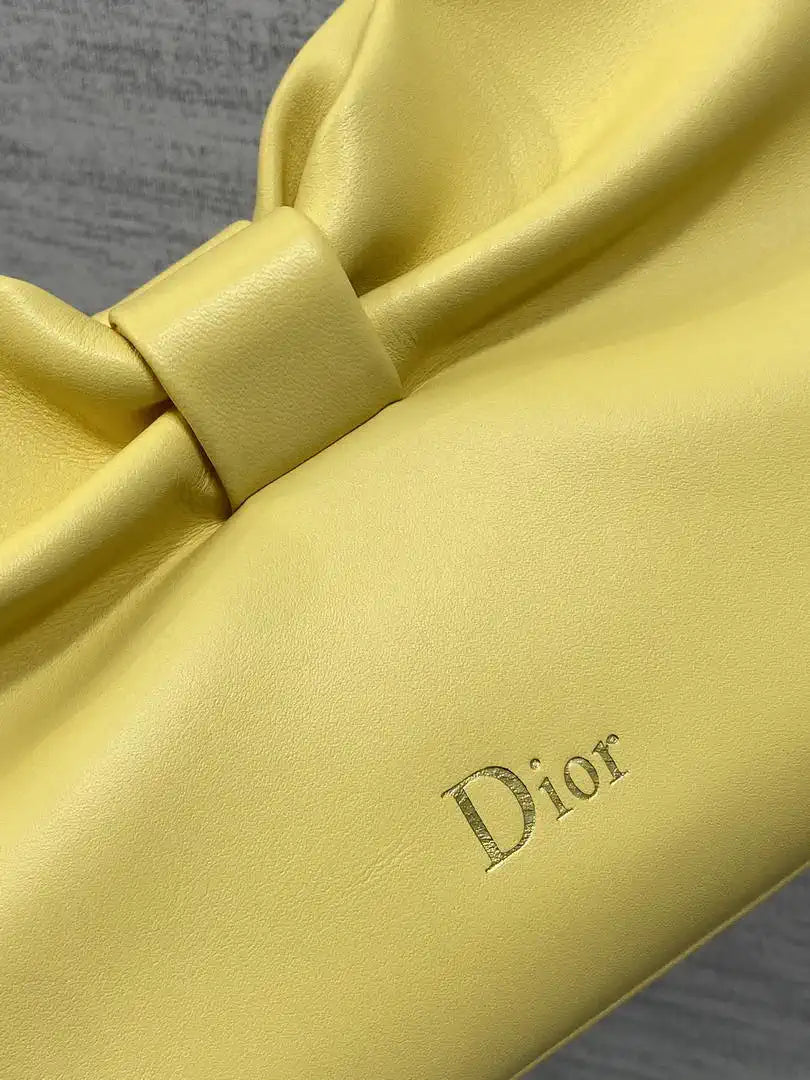 Dior Small Dior Bow Bag Lambskin M0715 Yellow