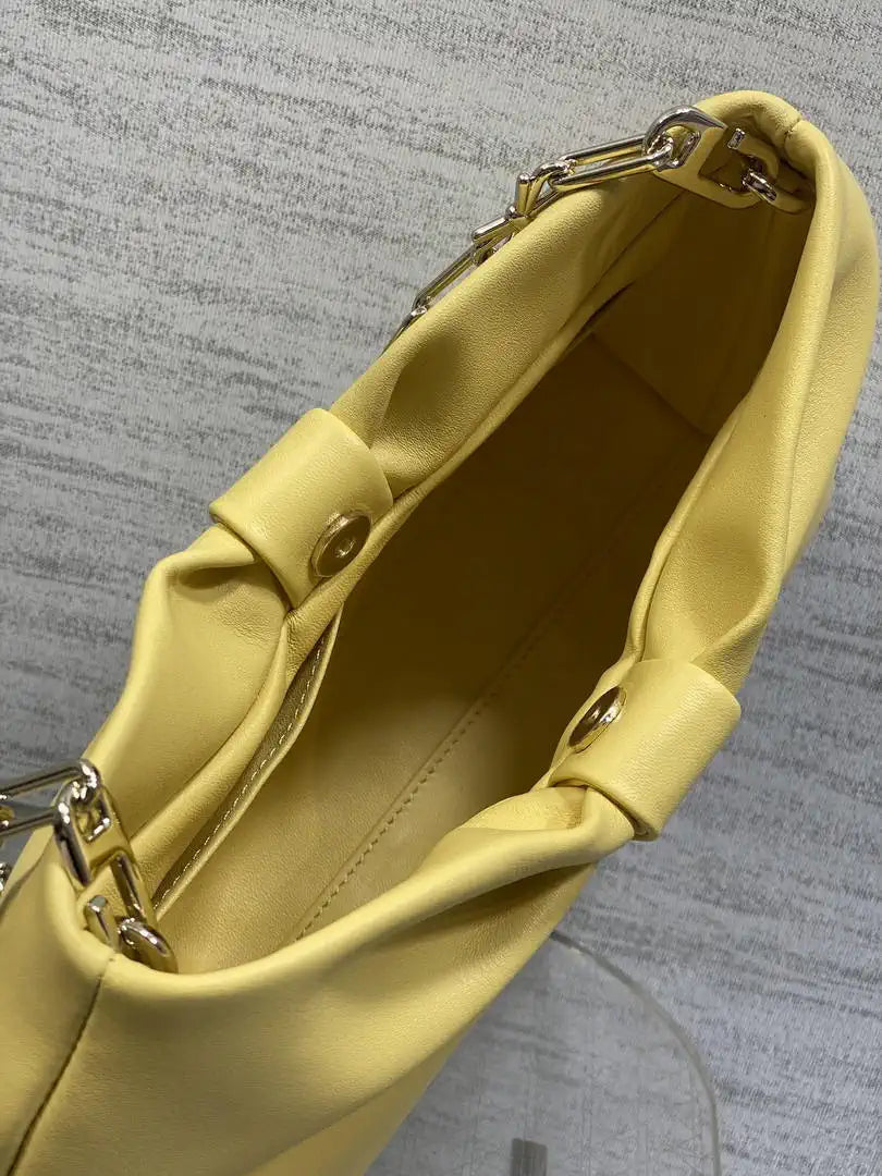 Dior Small Dior Bow Bag Lambskin M0715 Yellow
