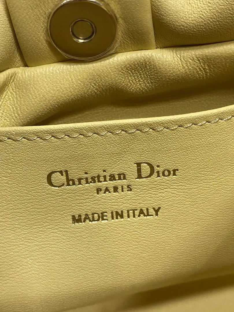 Dior Small Dior Bow Bag Lambskin M0715 Yellow